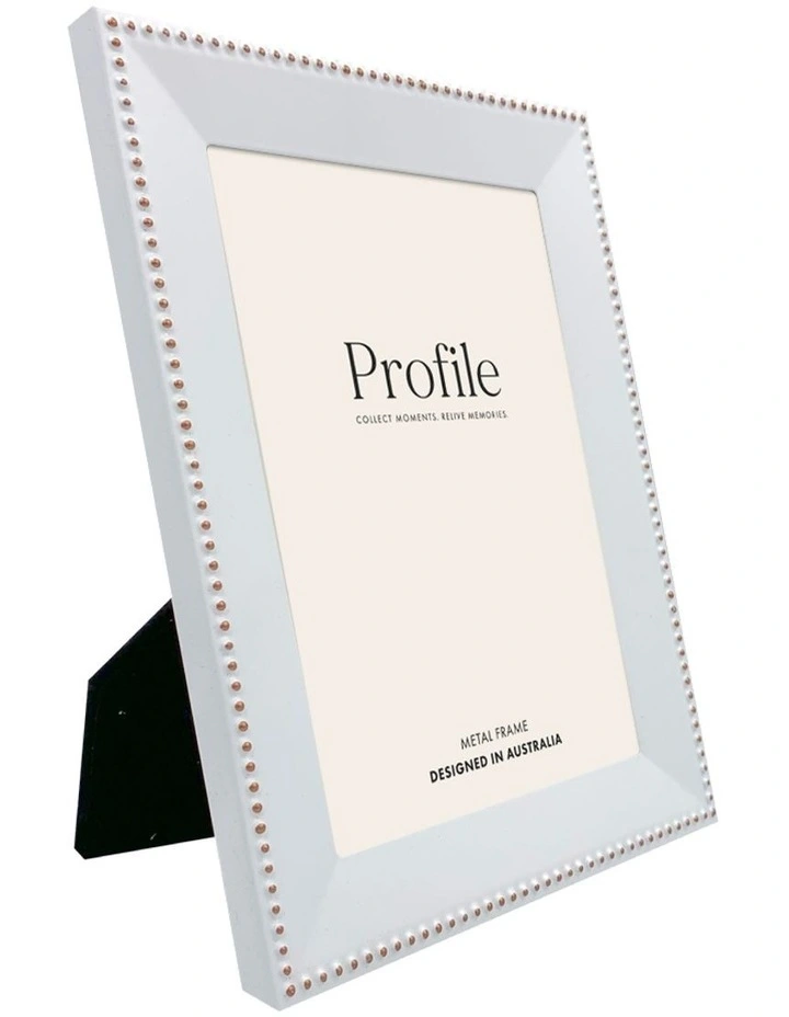 Noble Metal Photo Frame 4x6" in White