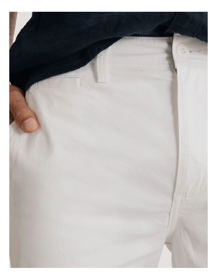 Verified Australian Cotton Stretch Chino Short in White