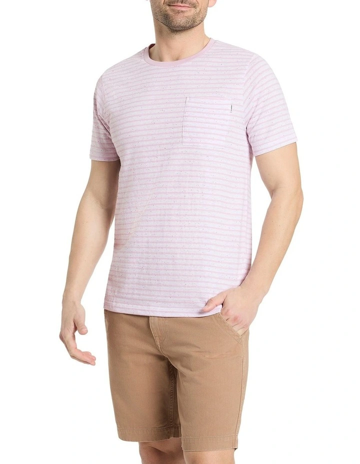 Louis Stripe Tee in Orchid Stripe