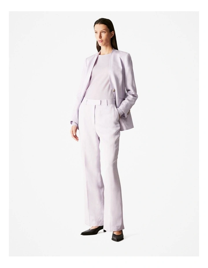 Tailored Straight Leg Pant in Lilac