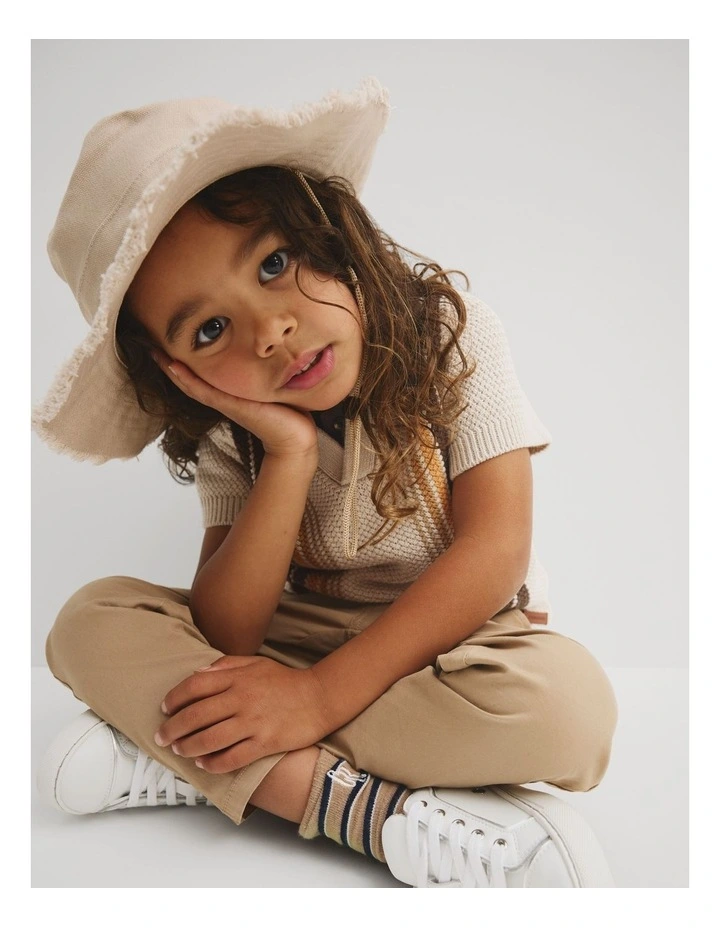 Canvas Bucket Hat in Natural