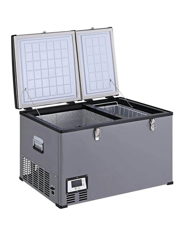Camping Fridge Portable Bar Fridges Freezer 100L in Grey
