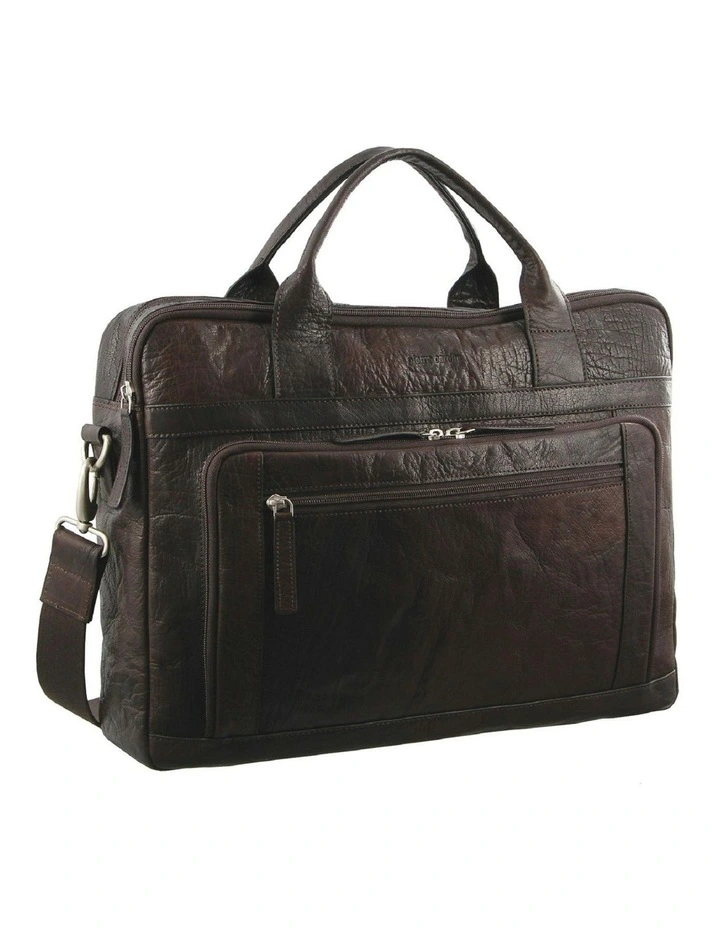 Rustic Leather Computer/Business Bag in Brown