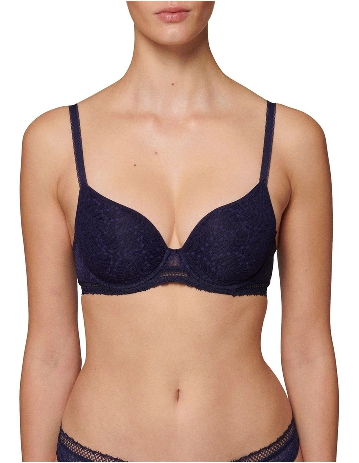 Comete 3D Plunge Contour Bra in Blue