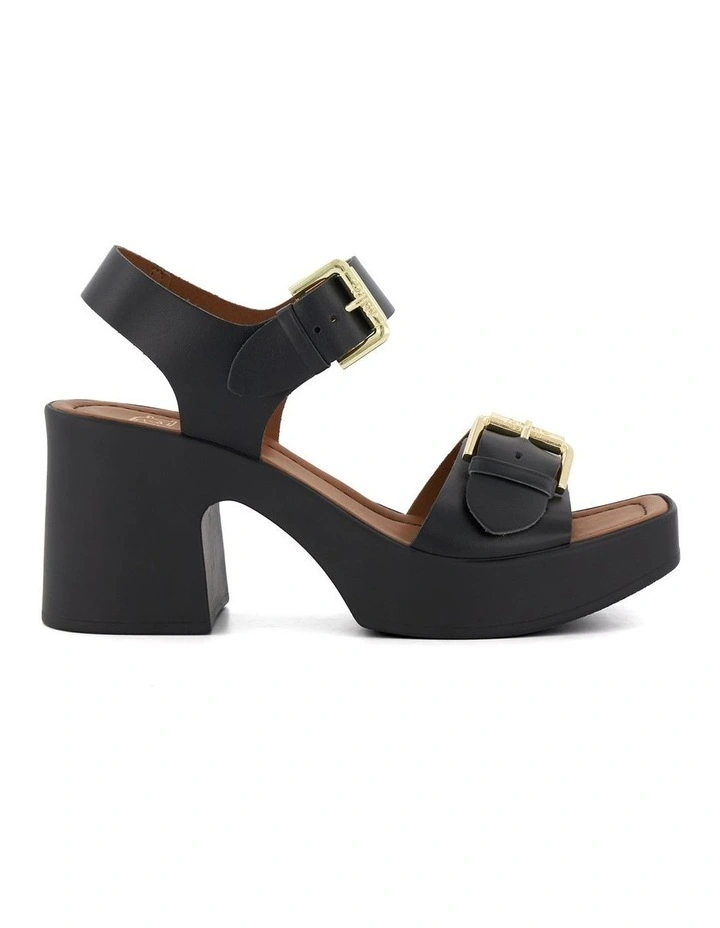 Jenies Block Heel Sandal in Black