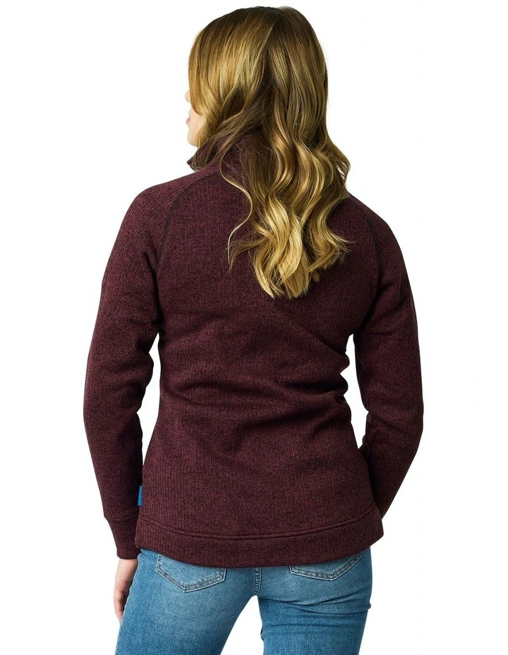 Imai Recycled Knit Jacket in Aubergine