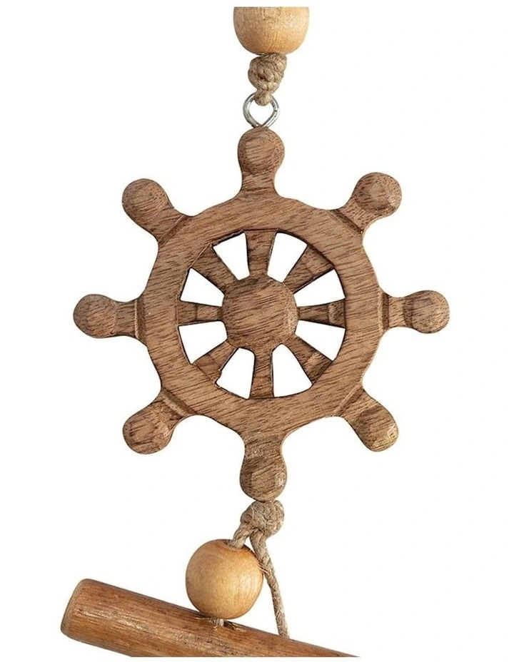 Nautical String Hanging Ship Wheel Decor in Multi