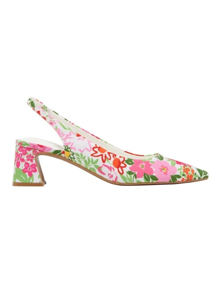 Cornela Slingback Pump in Floral Print