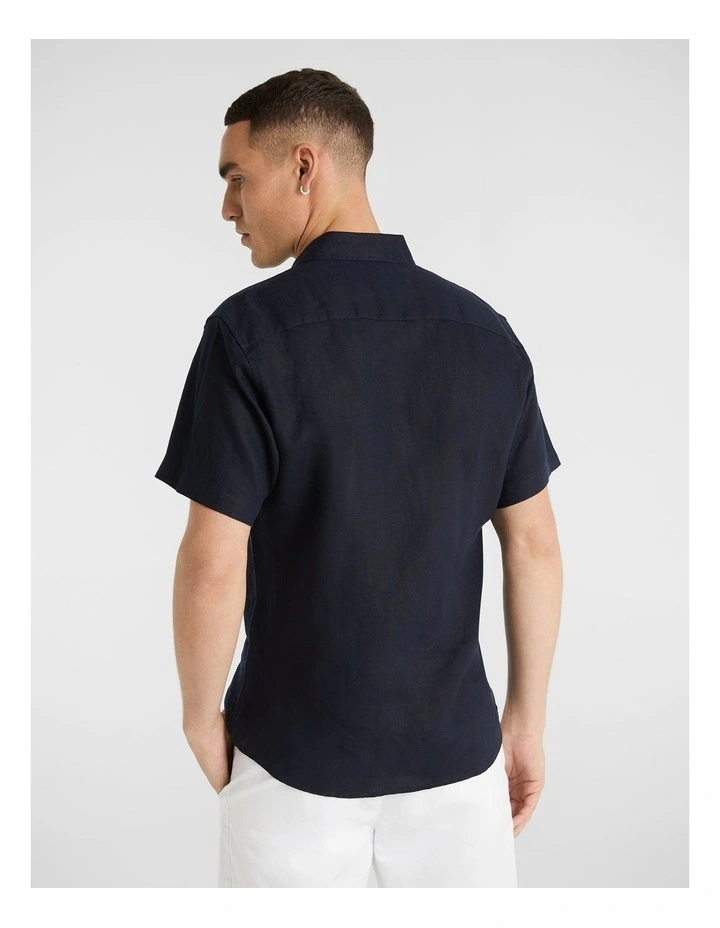 Lewis Linen Shirt in Ink
