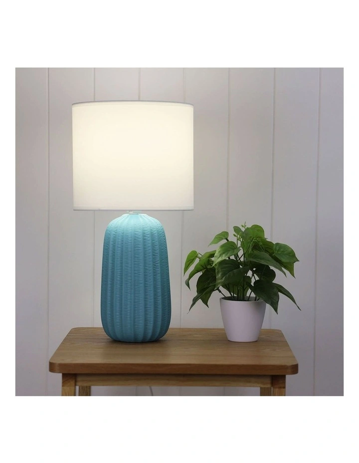 Benjy Ceramic Table Lamp 25cm Blue