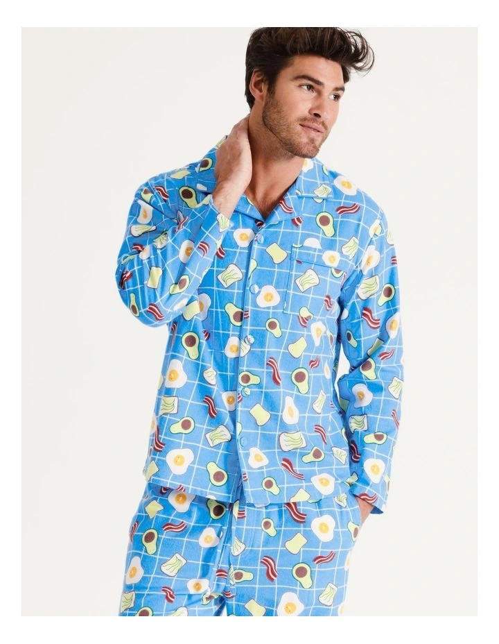 Men's Breakfast Flannelette PJ Set