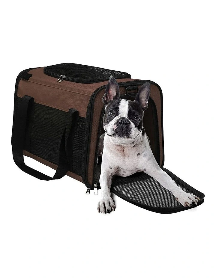 Portable Pet Carrier-L Size in Brown