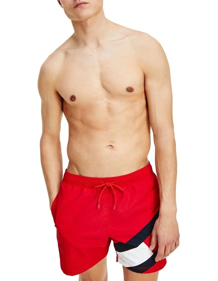 Solid Flag Swimshort Primary in Red