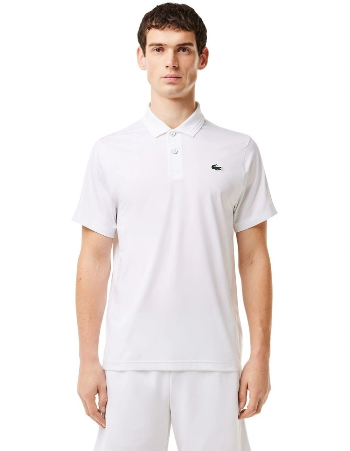 Heritage Stretch Jersey Polo Shirt in White