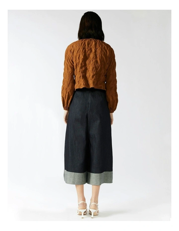 Gardener's Wide Leg Pants in Navy Denim