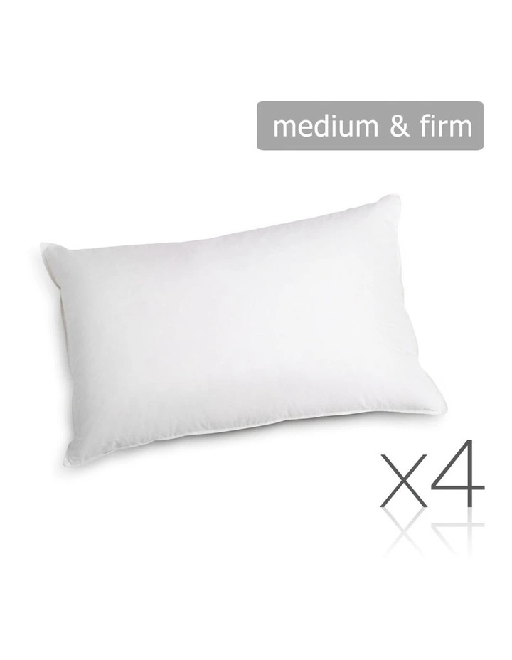 Set of 4 Medium & Firm Cotton Pillows