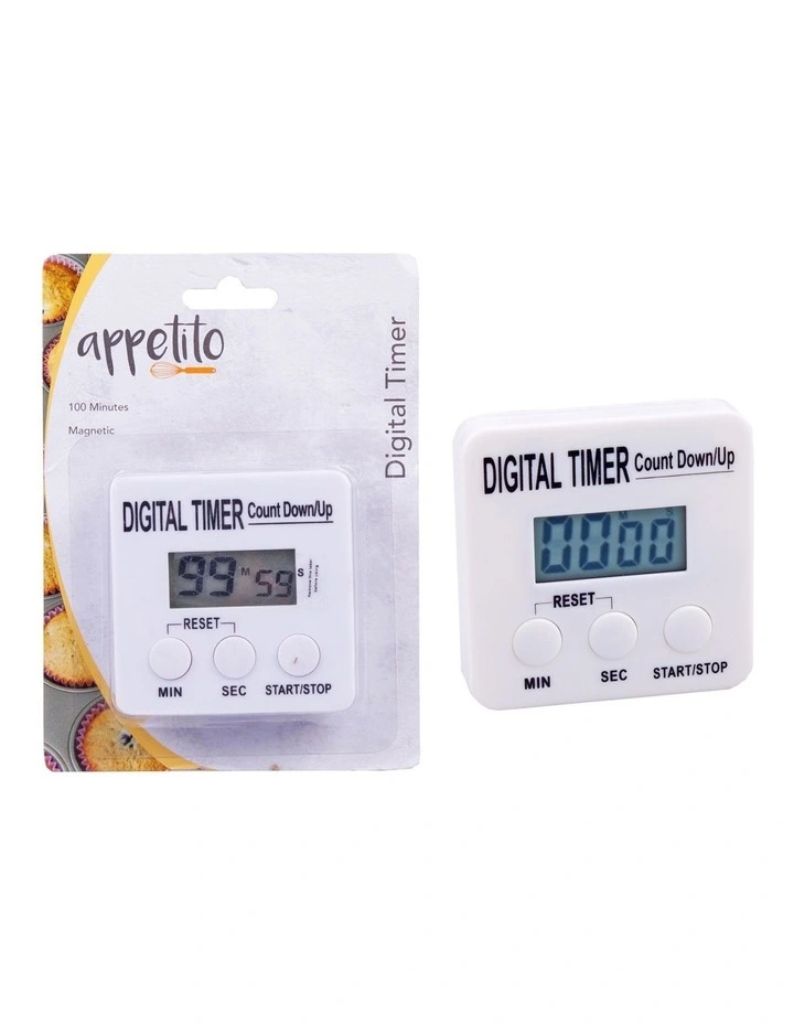 Digital Timer 100 Minutes in White