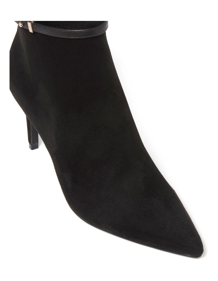 Nancy Stiletto Trim Boots in Black