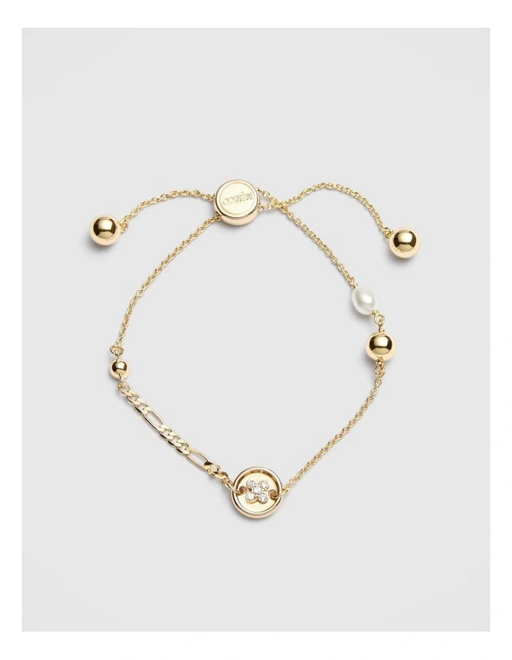 Mim-charmed Wrist Bracelet in Gold