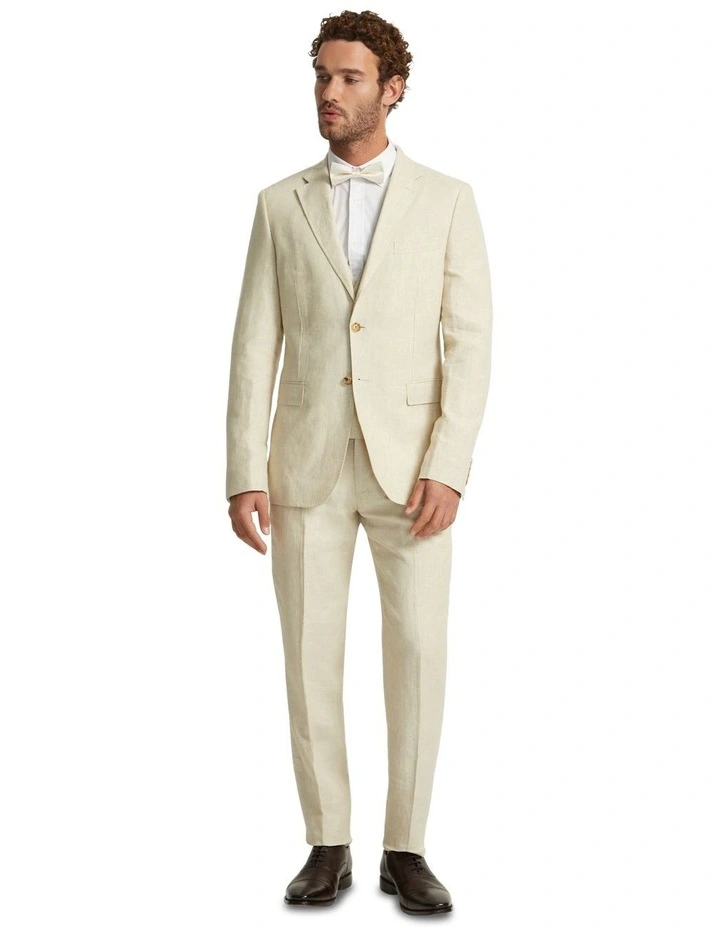 Byron Linen Jacket in Stone