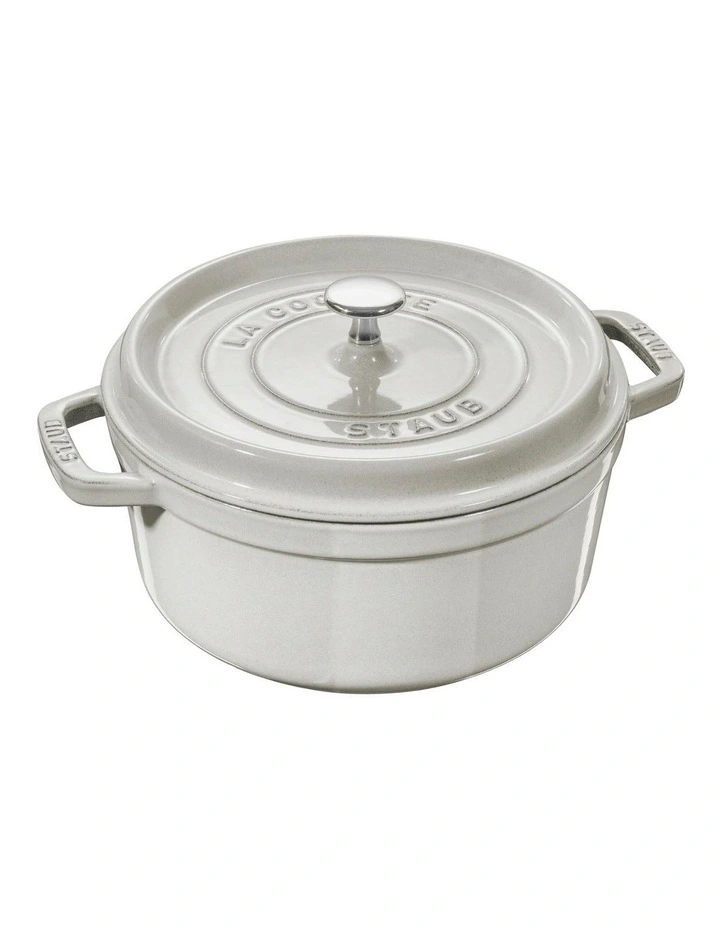 Round Cocotte 20cm/2.2L in White Truffle
