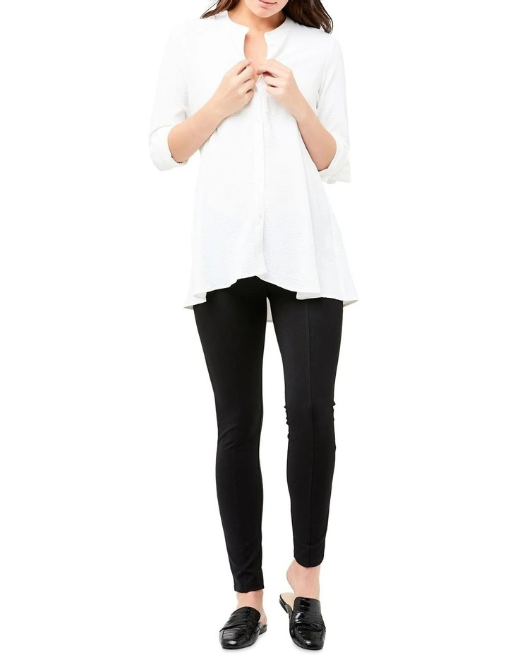 Peplum Shirt in White