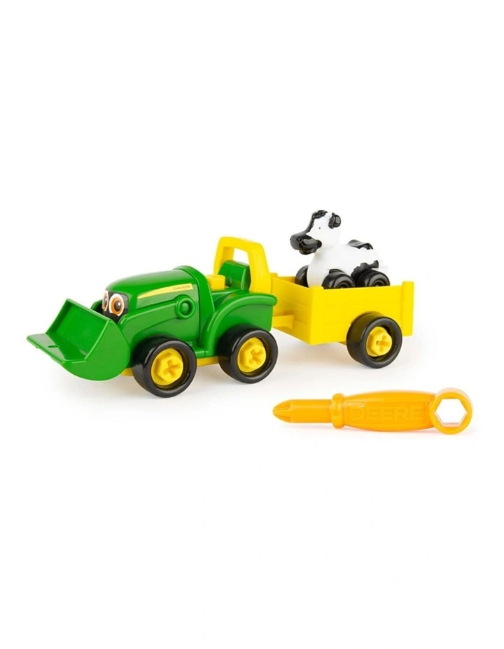 Build A Buddy Scoop Tractor Kids Vehicle Toy w/ Wagon 3years Green