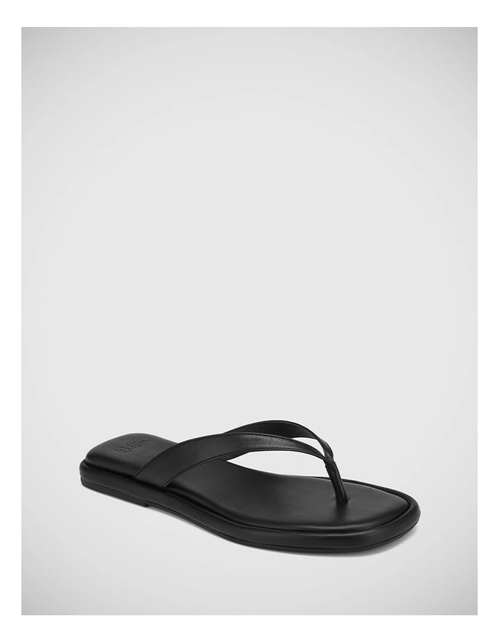 Dacia Leather Thong in Black