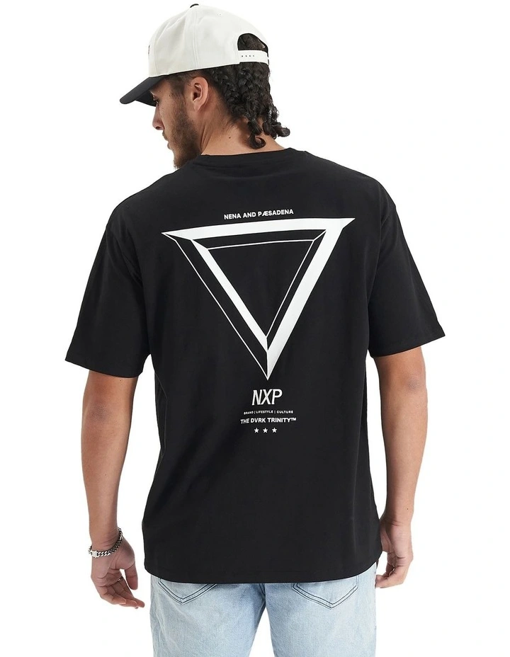 Orbit Heavy Box Fit Tee in Jet Black