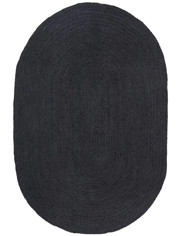 Bondi Oval Rug in Black