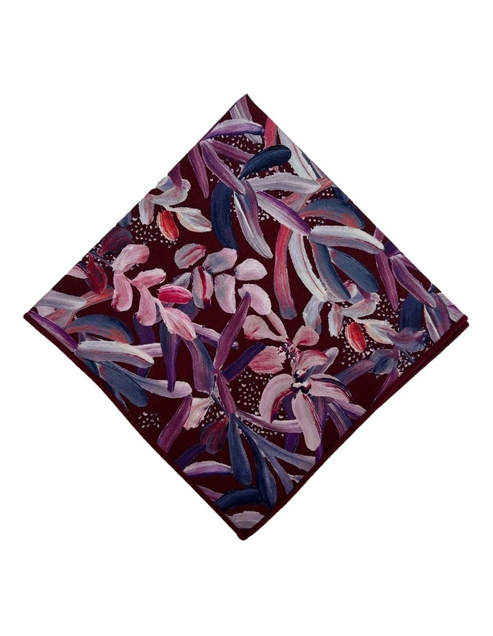 Protea Pocket Square in Purple