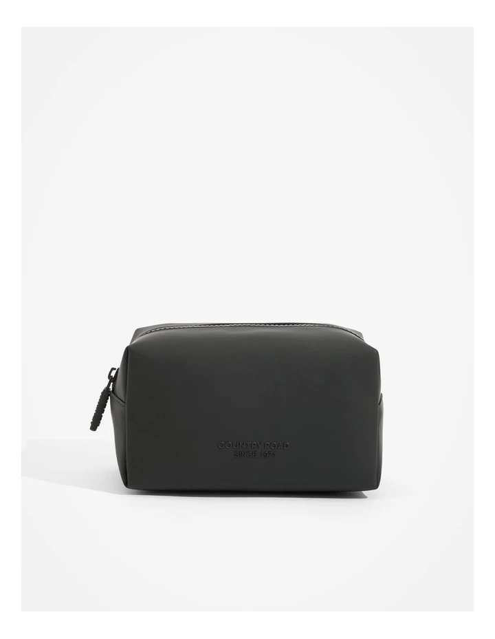 Coated Daily Cosmetic Bag in Black
