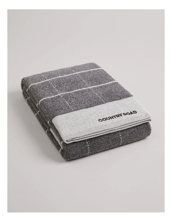Kiko Australian Cotton Bath Towel in Charcoal Marle