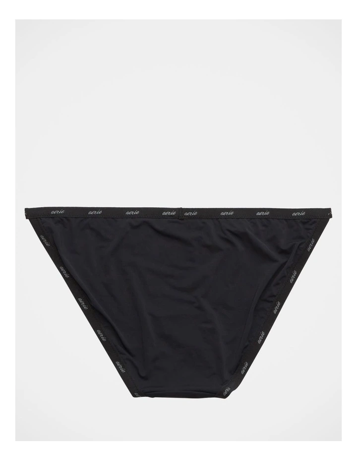 Microfiber String Bikini Underwear in True Black