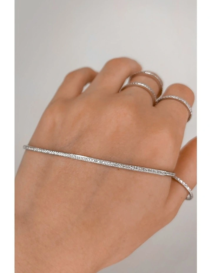 Naked Palm Cuff in Silver