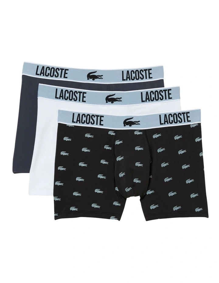 Active Print Micro trunks 3 Pack in Black/Graphite