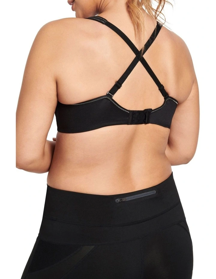 Full Support Non-Padded Sports Bra in Black