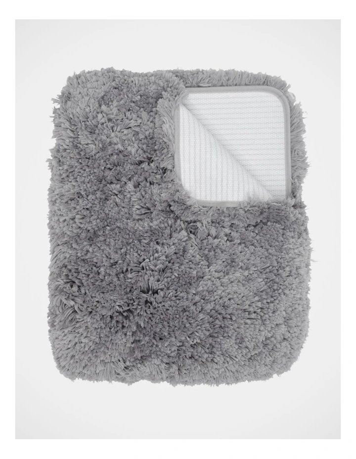 Valence Shaggy Bath Mat Charcoal