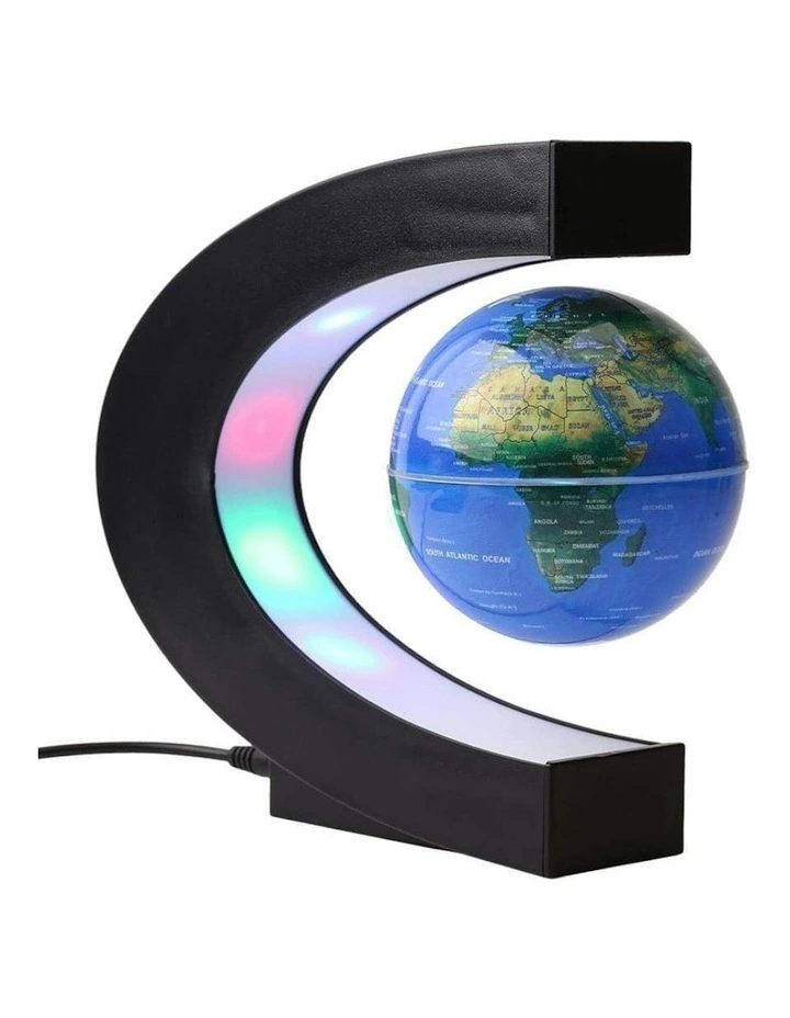Magnetic Levitation Floating Globe with LED in Light Blue