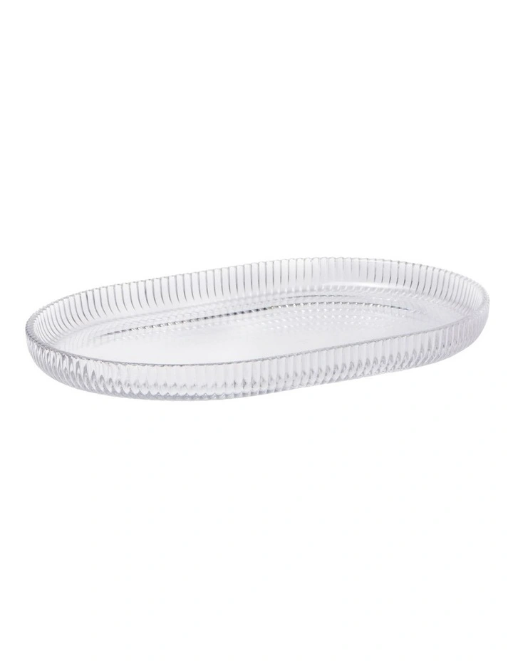 Ogin Platter Oval 38x25cm in Clear