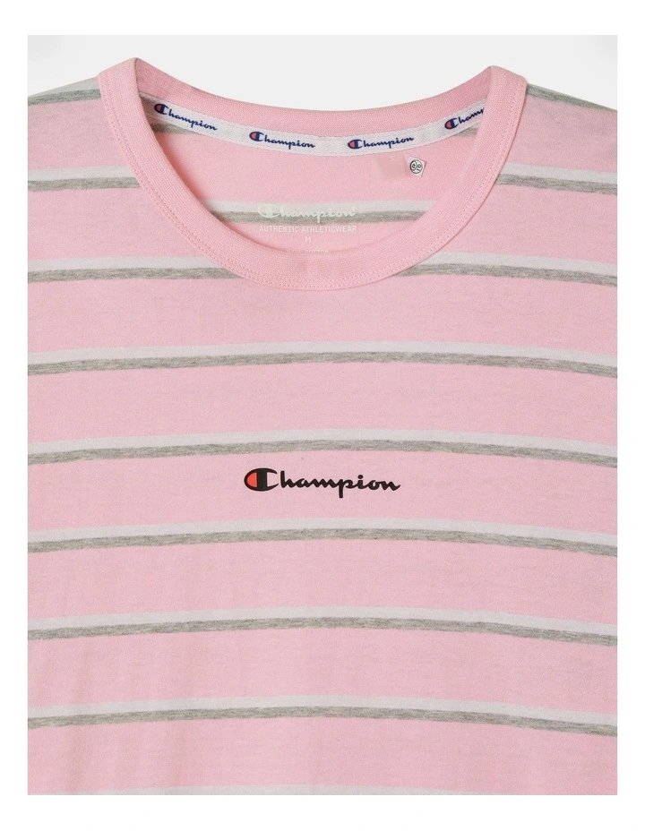 Script Tee in Stripe 5Z4