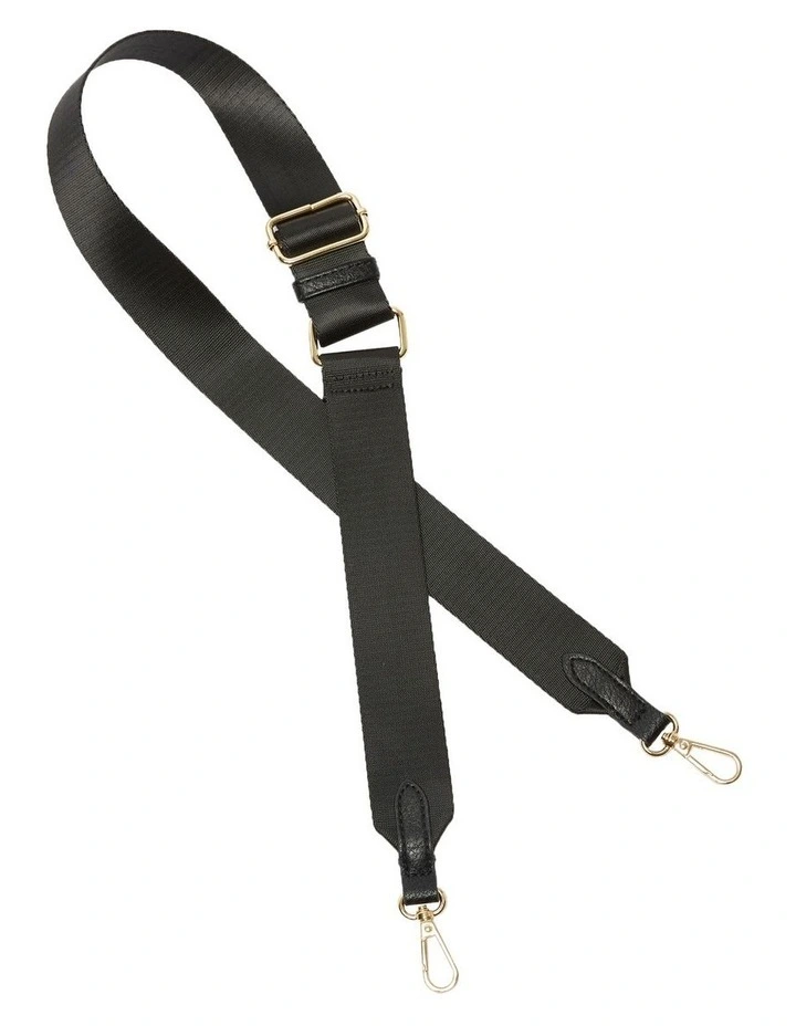 H-Strap Bag Straps in Black/Gold