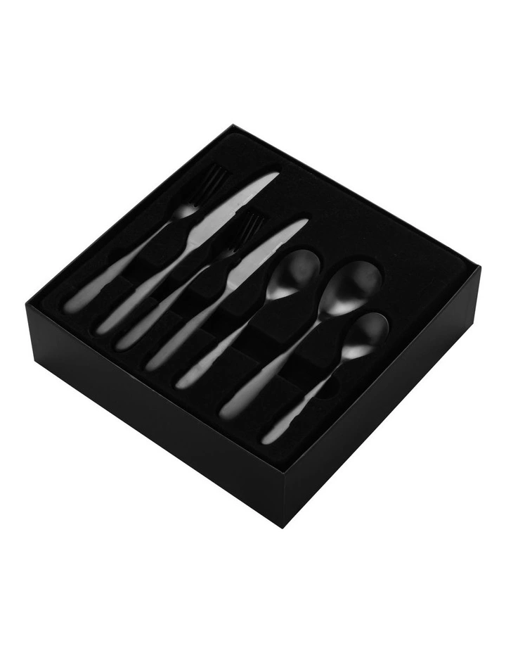 Nouveau Cutlery Set 42 Piece in Matte Black
