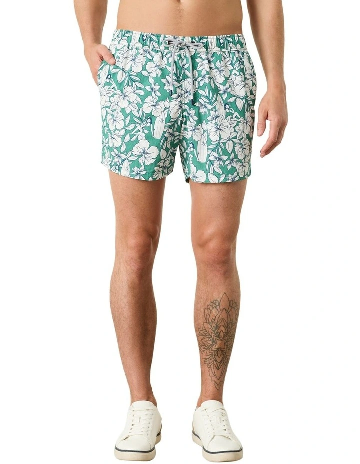Malia Swim Short in Vintage Green