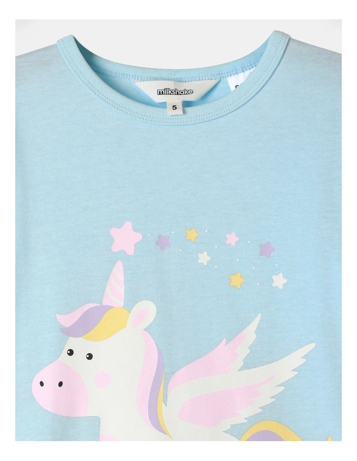 Essential Unicorn Pyjamas Set in Light Blue