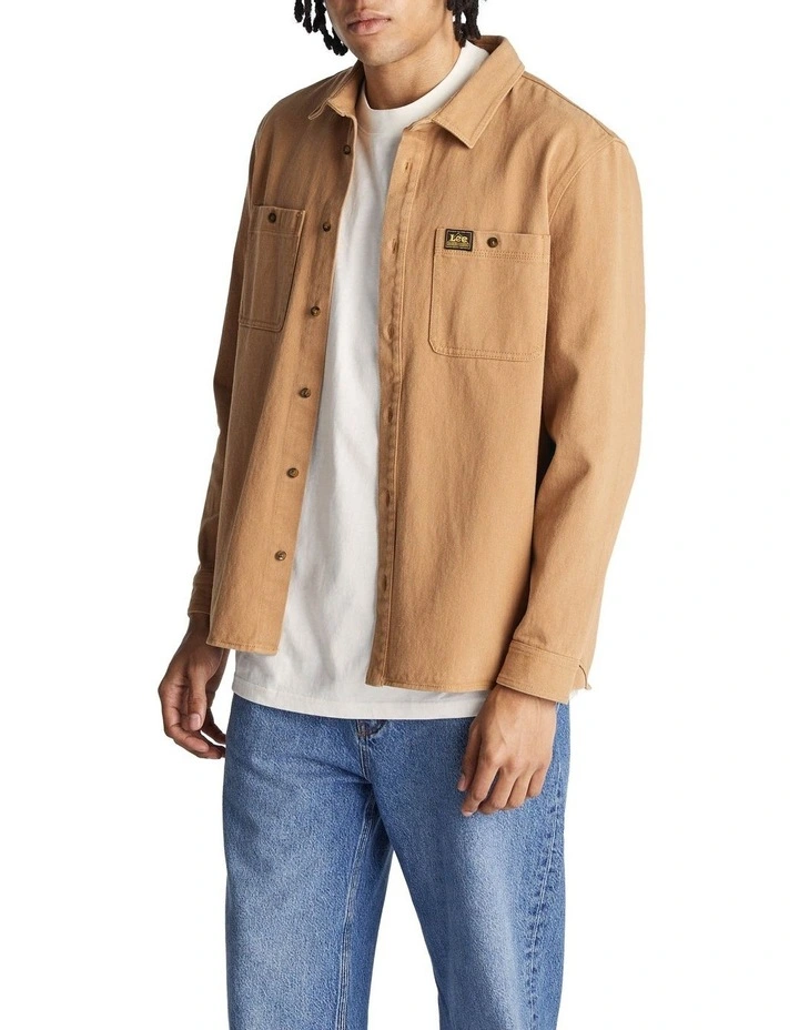 Lee Worker Shirt in Biscuit