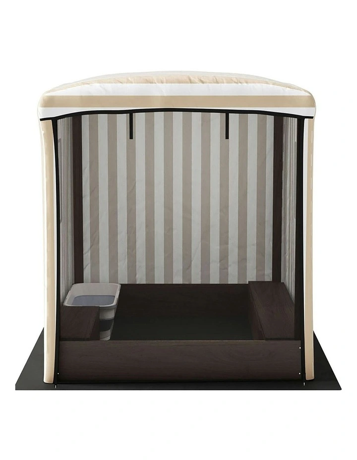 Wooden Canopy Sand Pit 120cm in Brown