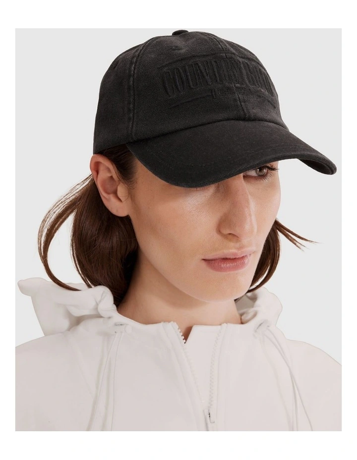 Australian Cotton Heritage Logo Cap in Black