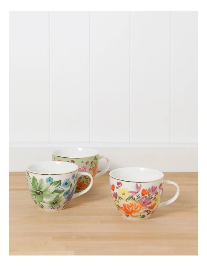 Tea Time Tea Cup Pink Floral in Multi