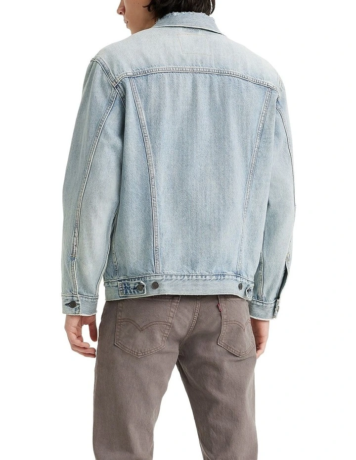 Relaxed Fit Trucker Jacket in Huron Waves